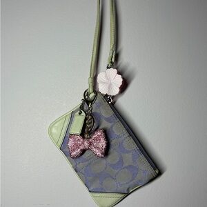 Purple coach Wristlet